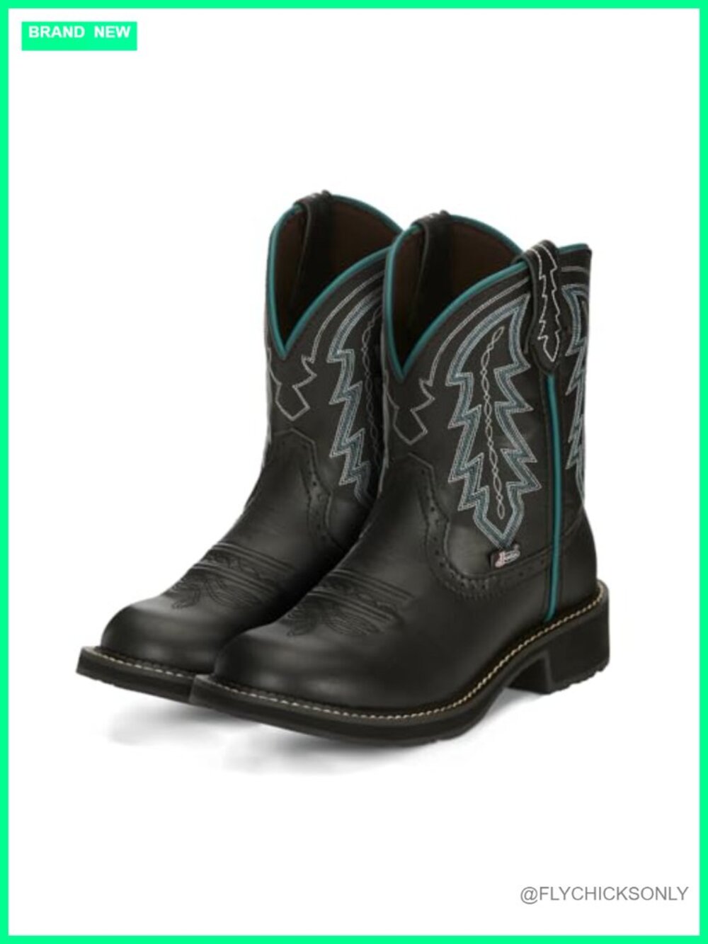 Lyla Western Boots Full Grain Leather Round Toe Slip Resisting